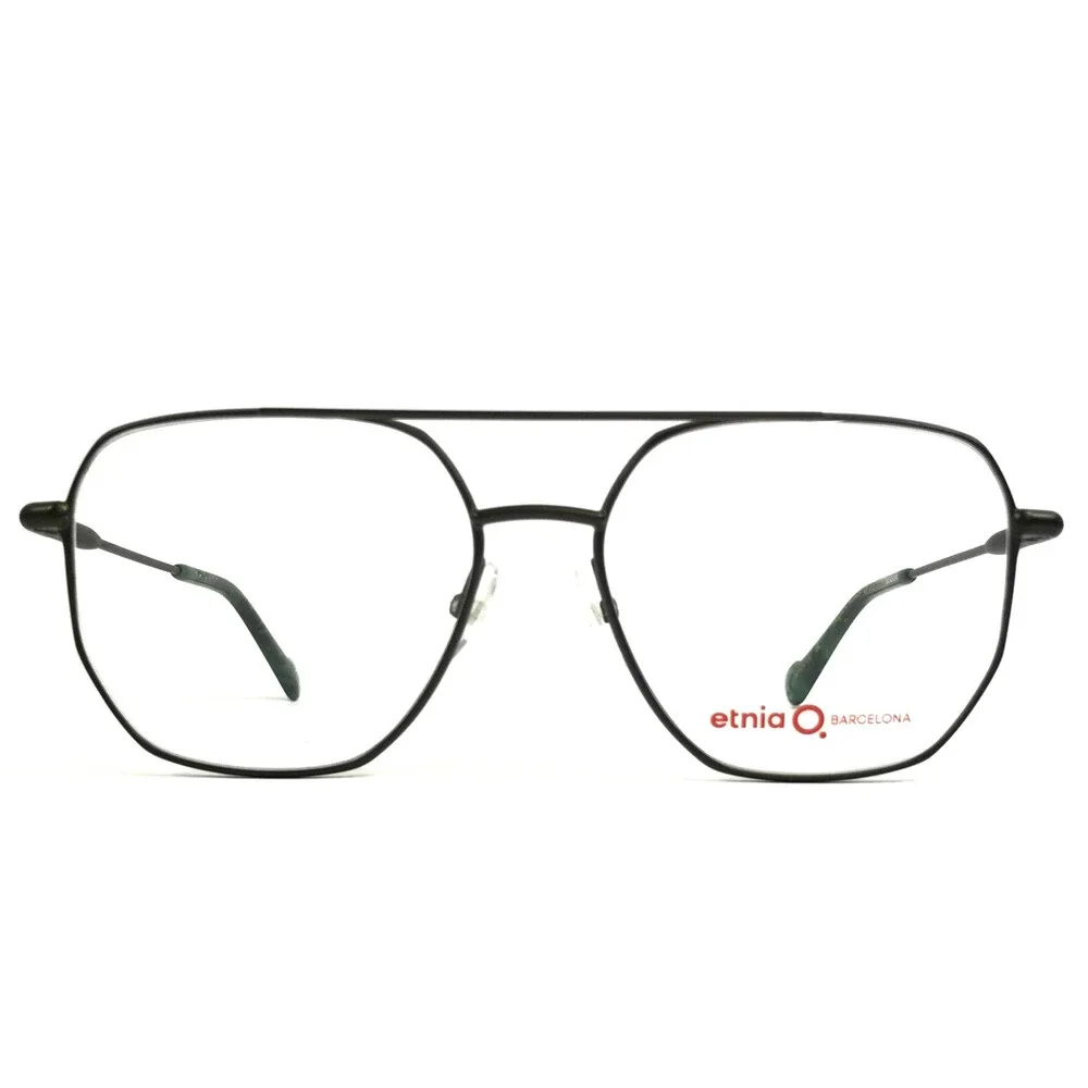 Etnia Barcelona Eyeglasses Frames ADYTON GR Green Aviator Wire Rim 55-16-140